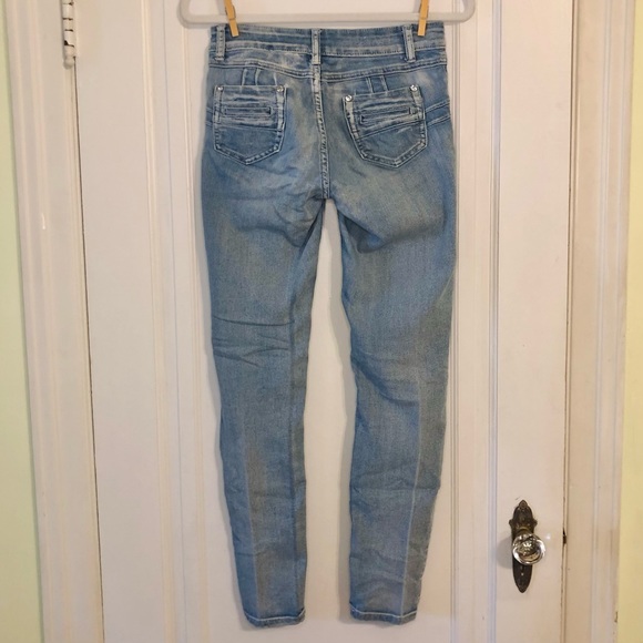 I&P Fashion Vintage Distressed Jeggings Low-rise Skinny Jeans - Picture 3 of 5